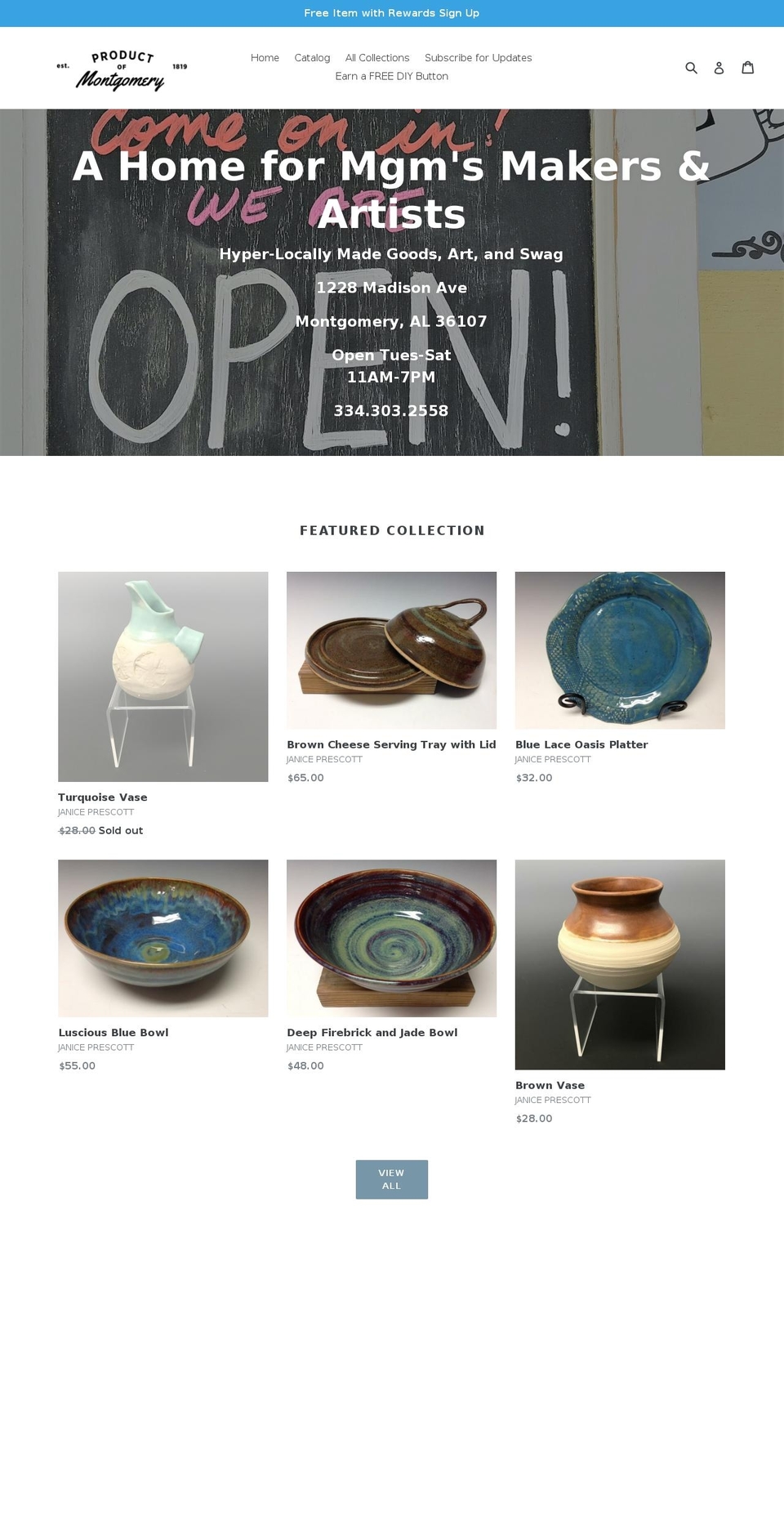 productofmontgomery.com — Shopify storefront screenshot