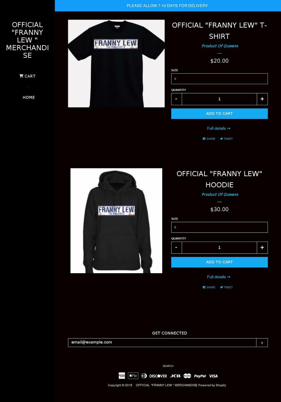 productofqueens.com — Shopify storefront screenshot