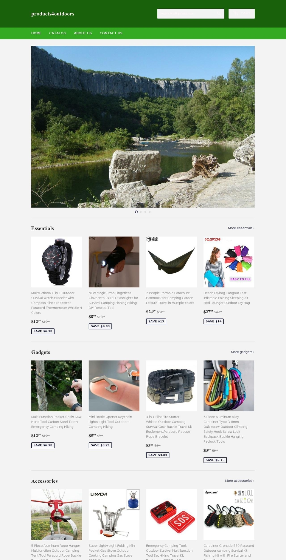 products4outdoors.com — Shopify storefront screenshot