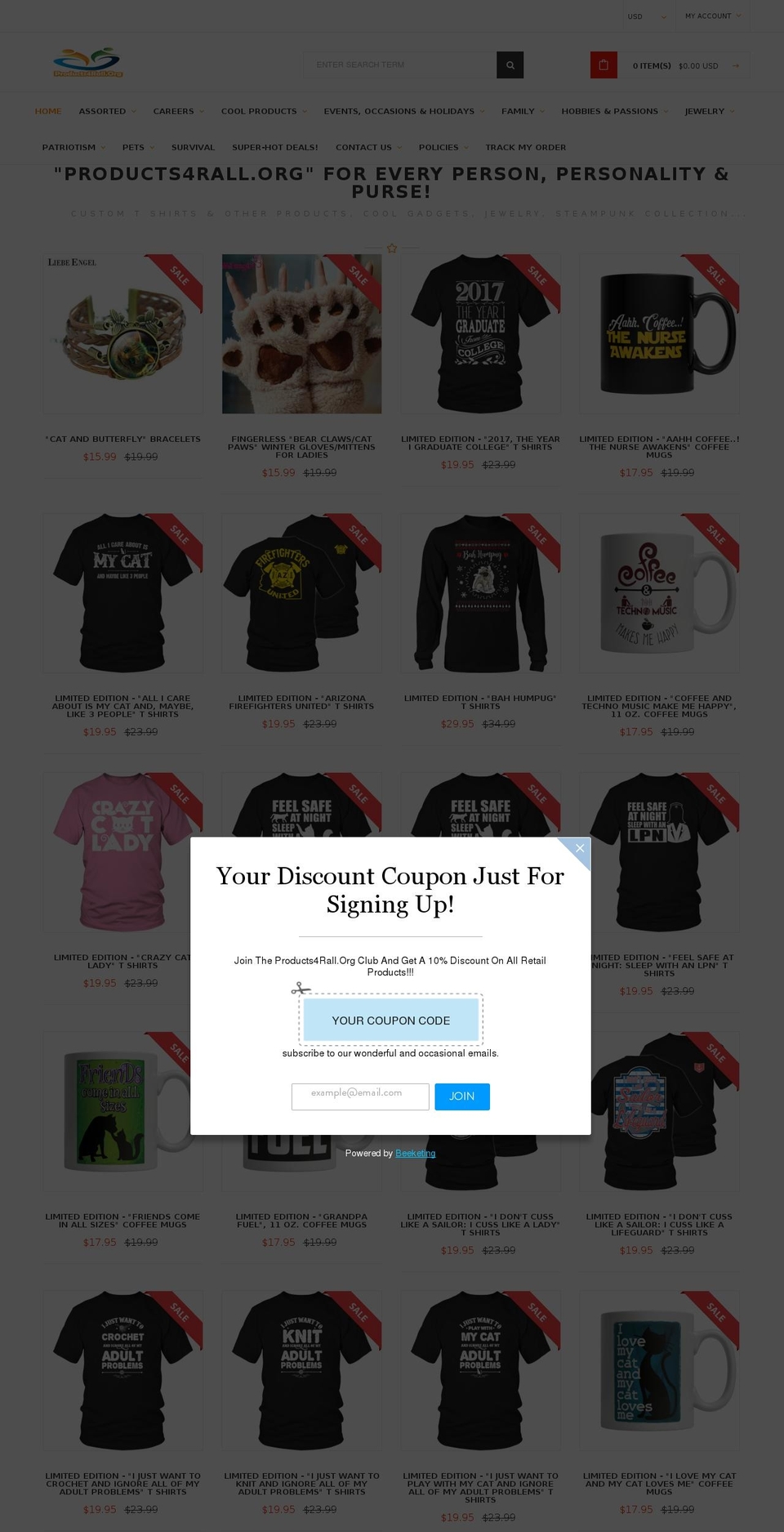 products4rall.org shopify website screenshot