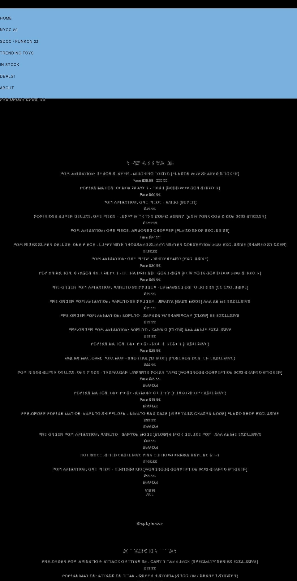 productsagecollectibles.com shopify website screenshot
