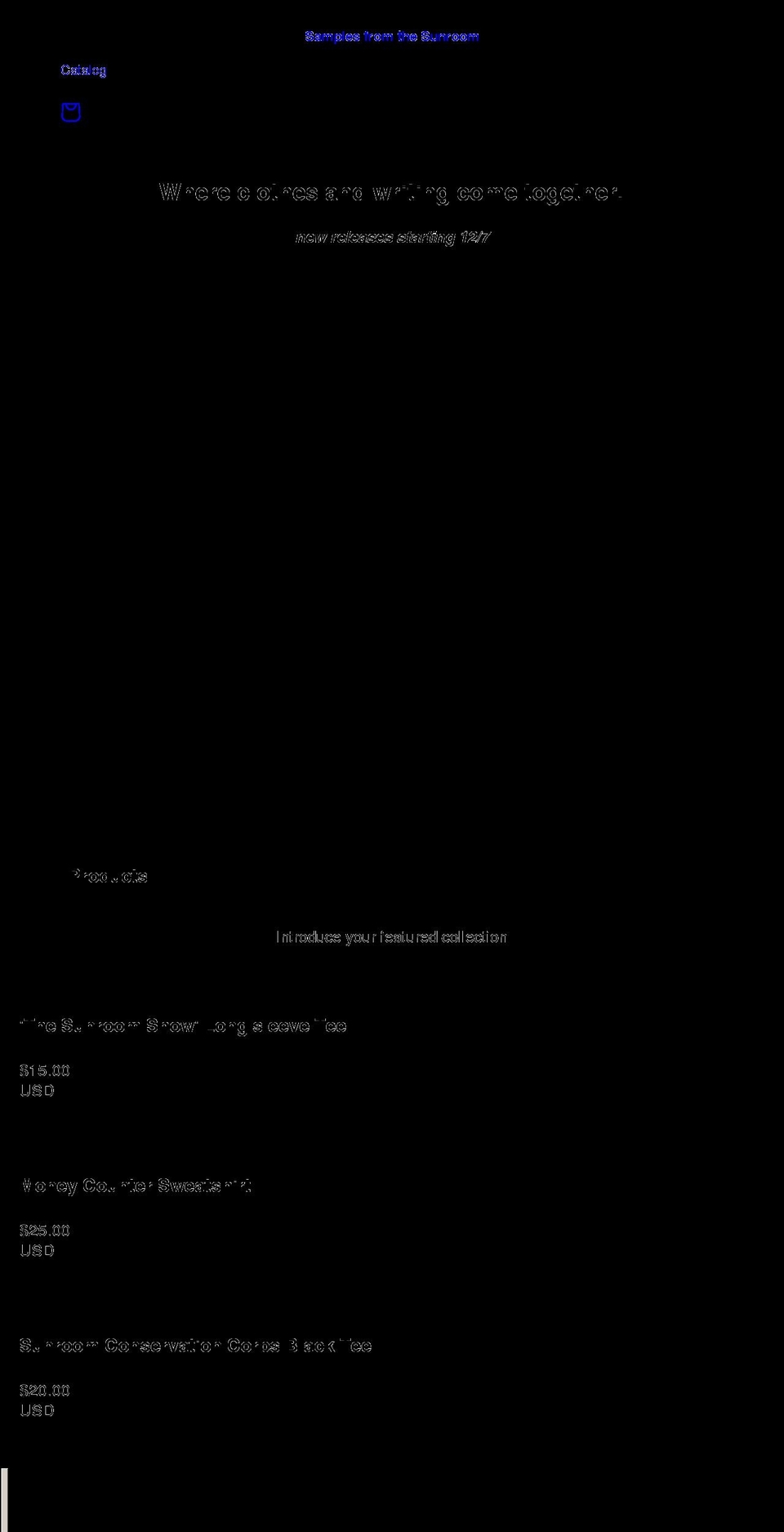 productsfromthesunroom.com shopify website screenshot