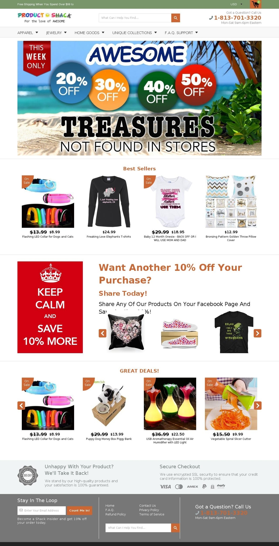 productshack.com — Shopify storefront screenshot
