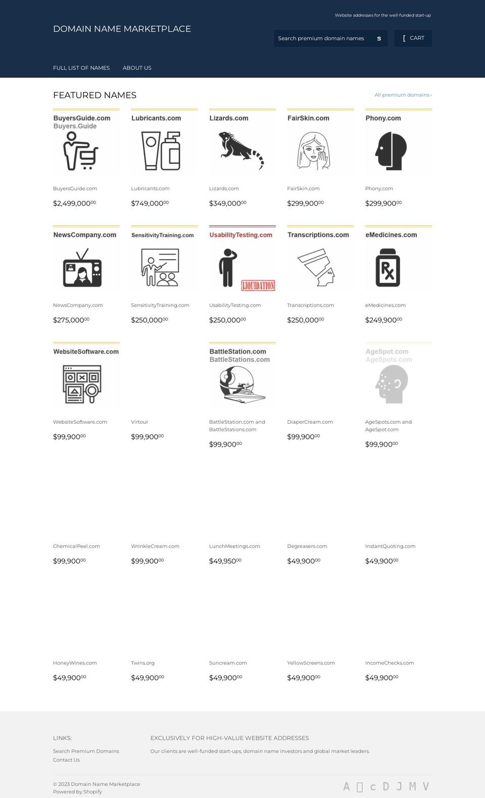 productsites.com — Shopify storefront screenshot