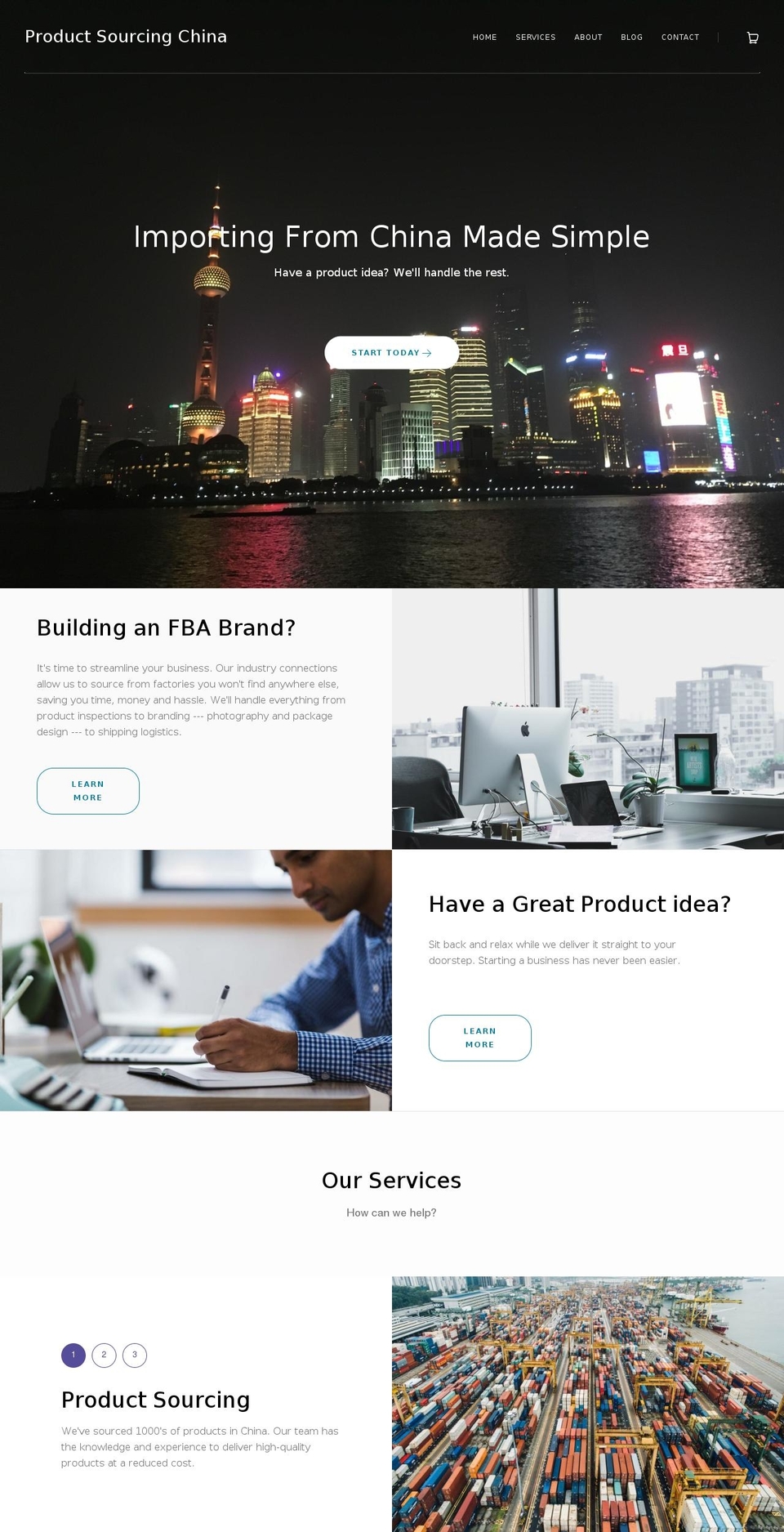productsourcingchina.com — Shopify storefront screenshot