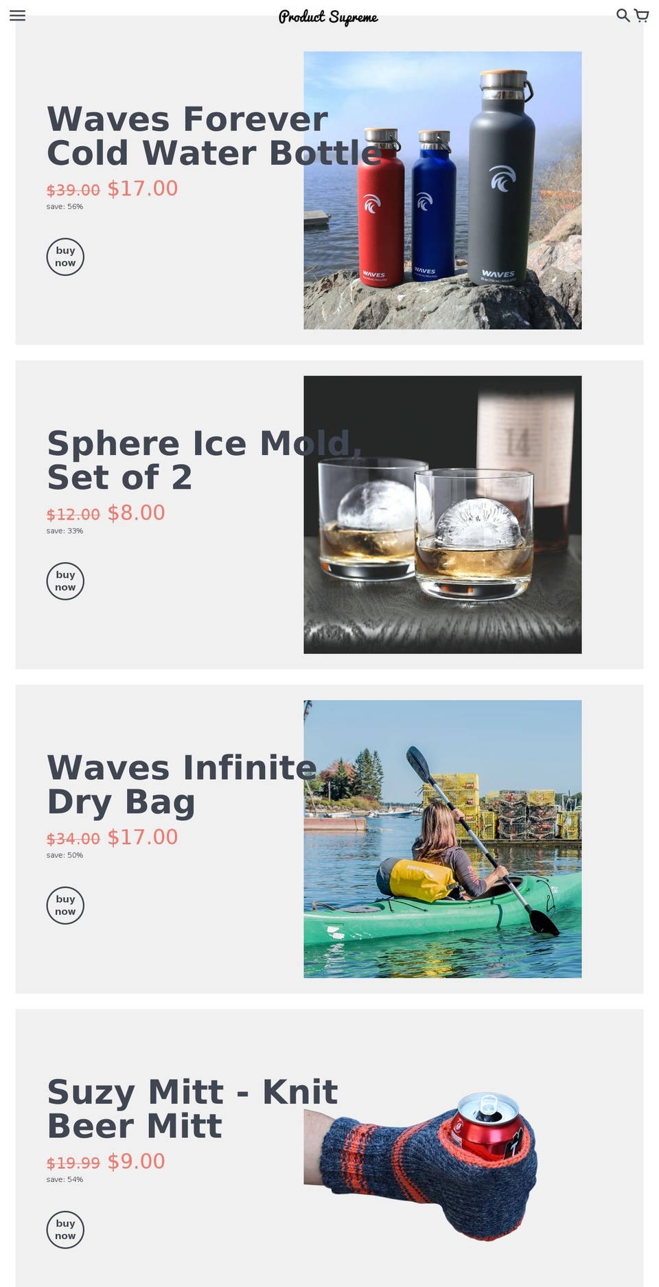 productsupreme.com shopify website screenshot