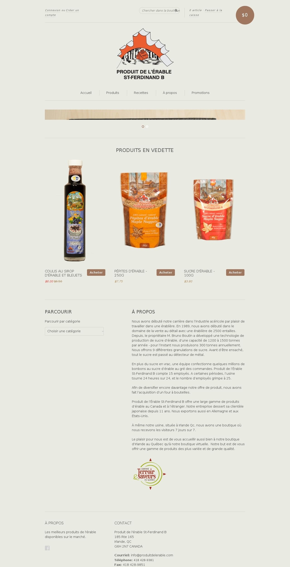 produitdelerable.com shopify website screenshot