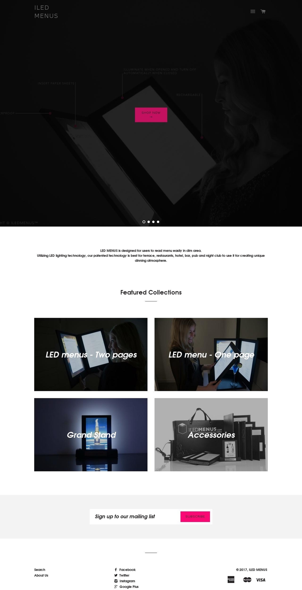 produitslumineux.com shopify website screenshot