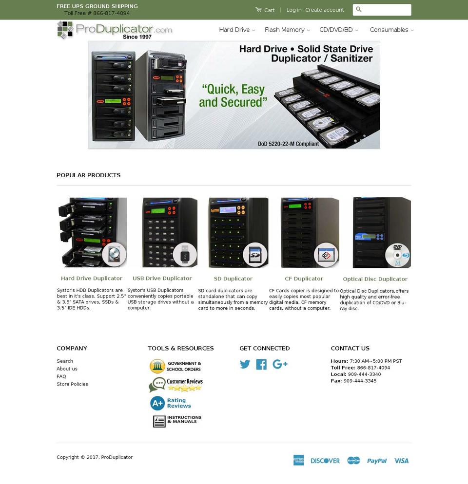 produplicator.com shopify website screenshot