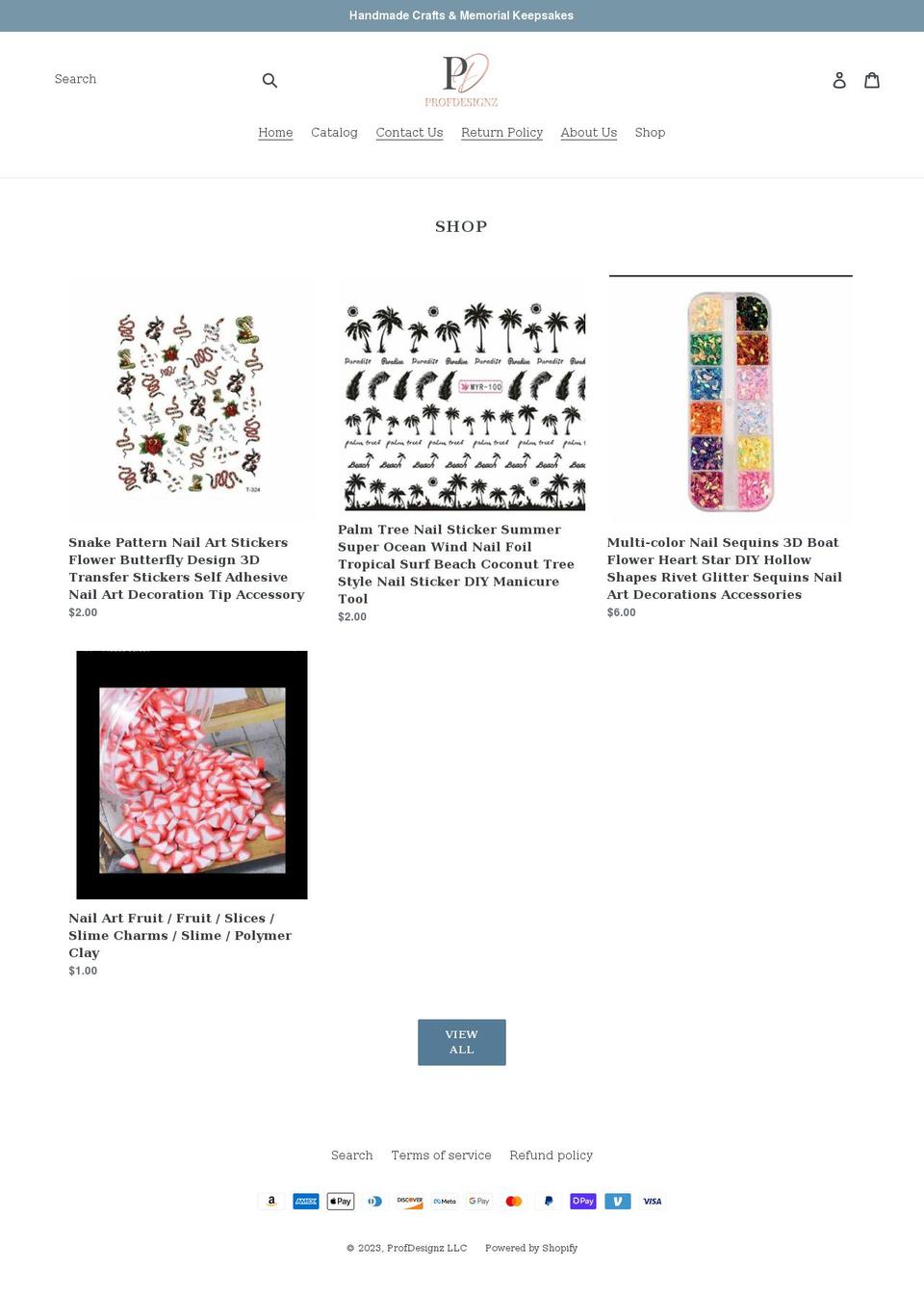 profdesignz.com shopify website screenshot