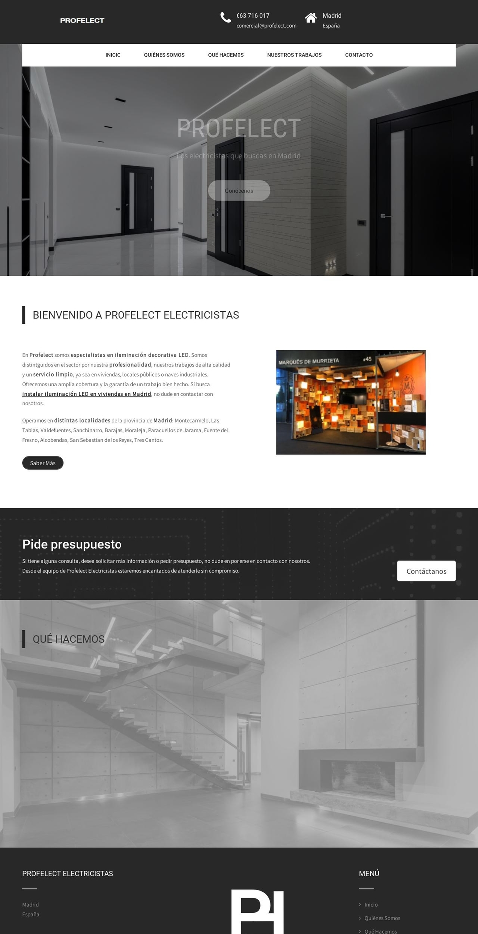 profelect.com shopify website screenshot