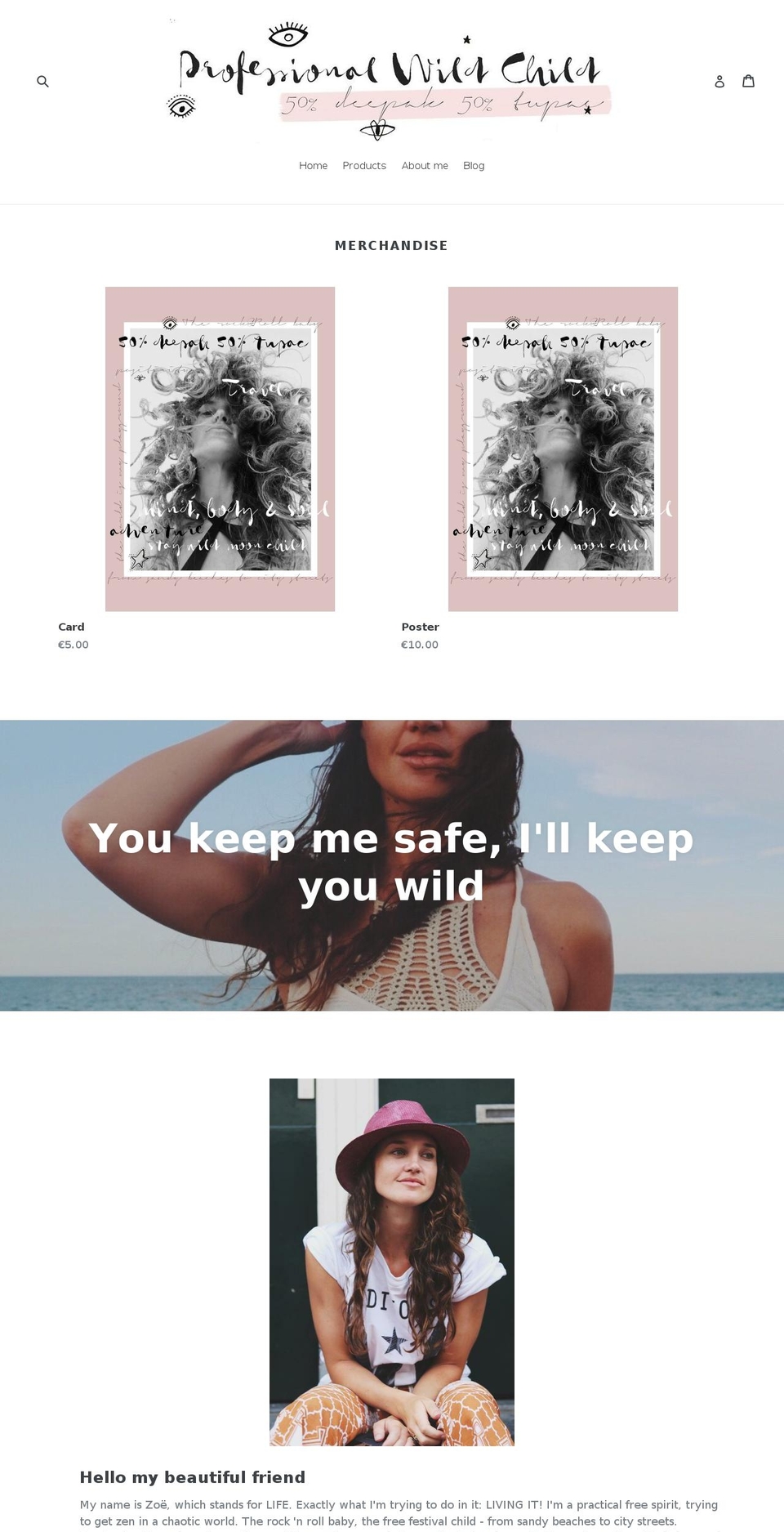 professionalwildchild.com — Shopify storefront screenshot