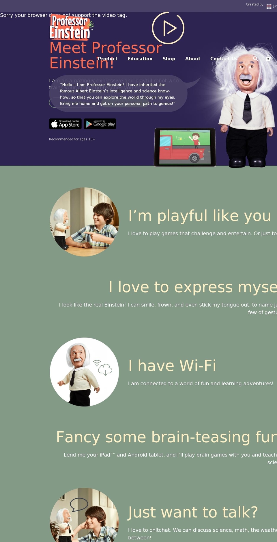 professoreinstein.net shopify website screenshot