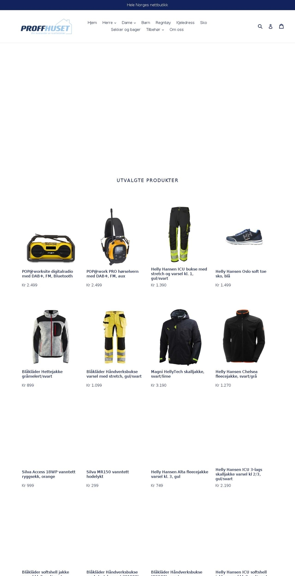 proffhuset.com shopify website screenshot