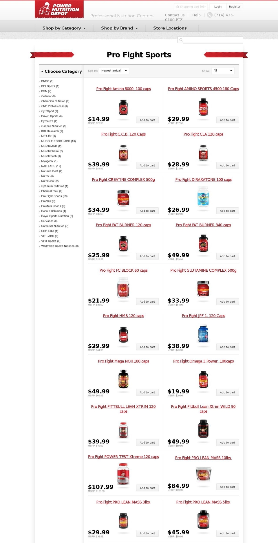 profightvarsity.com shopify website screenshot