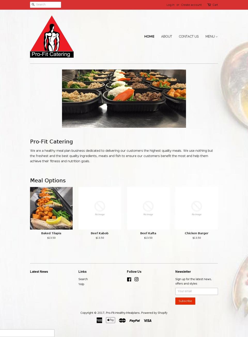 profitcatering.com shopify website screenshot