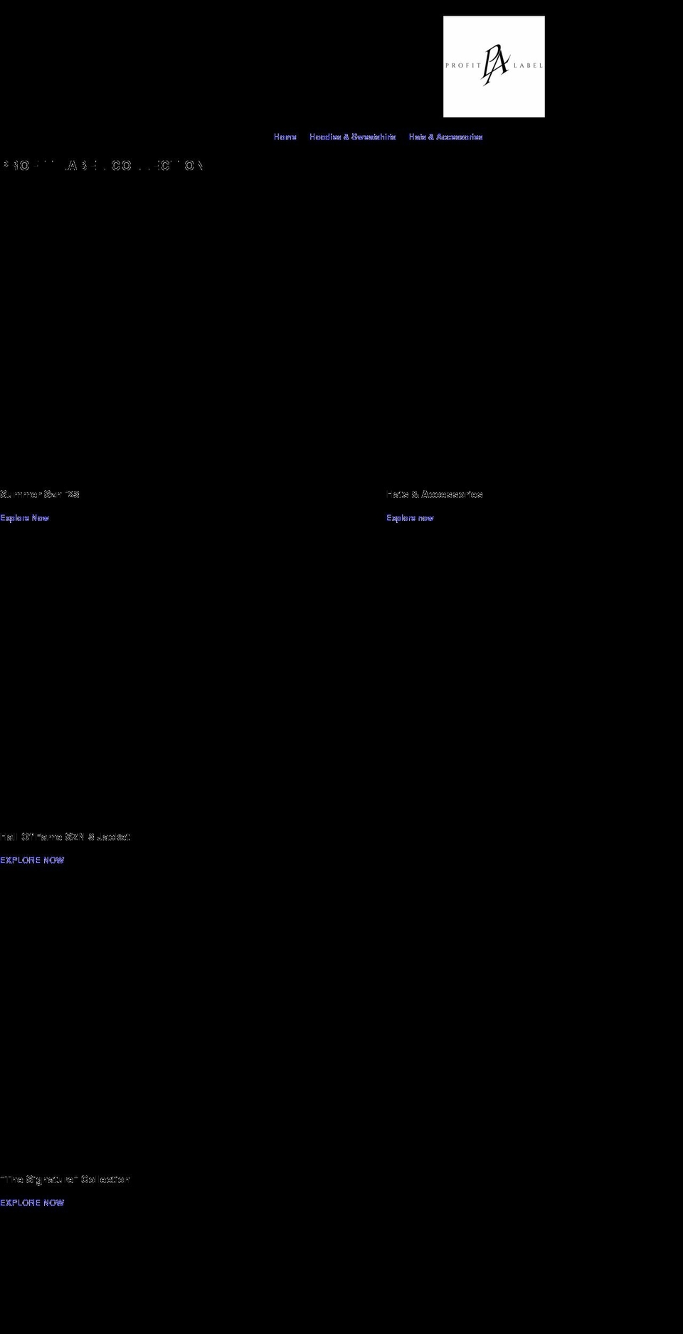 profitlabelapparel.com shopify website screenshot