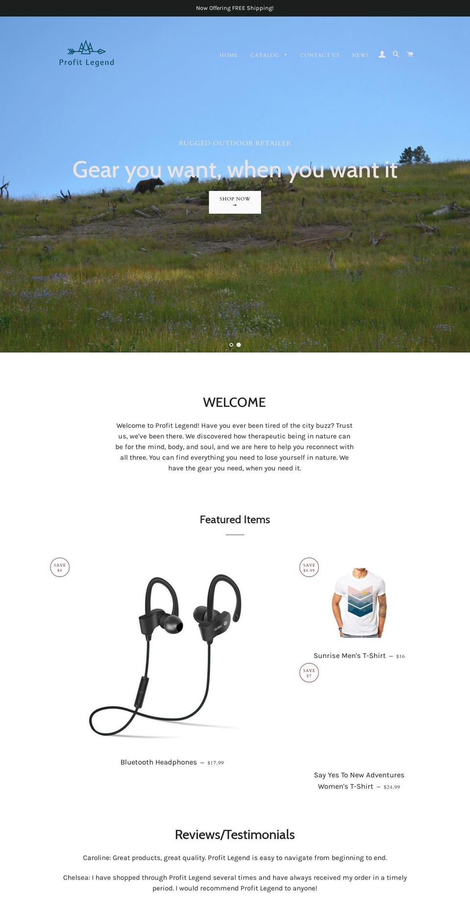 profitlegend.com — Shopify storefront screenshot
