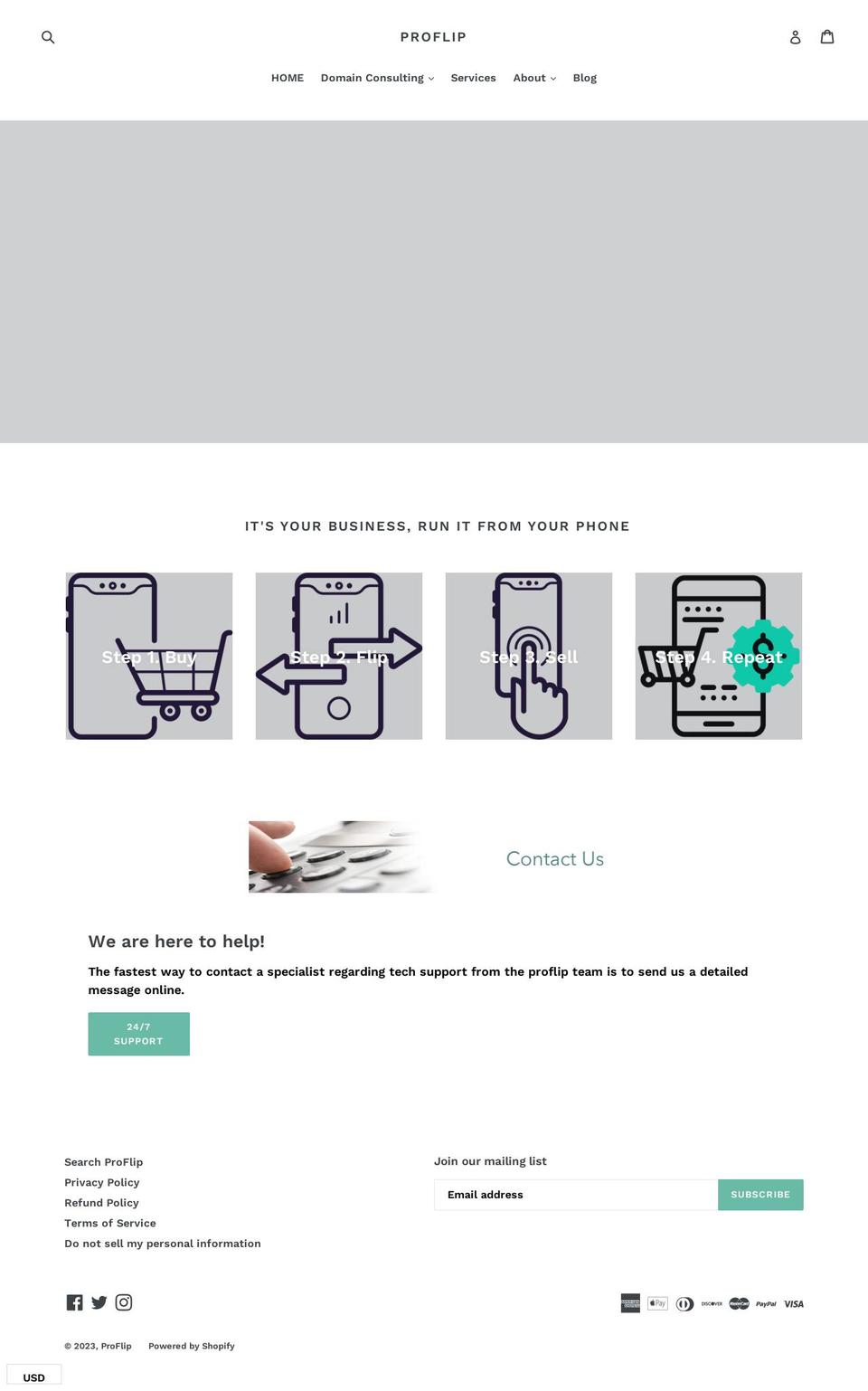 proflip.com shopify website screenshot