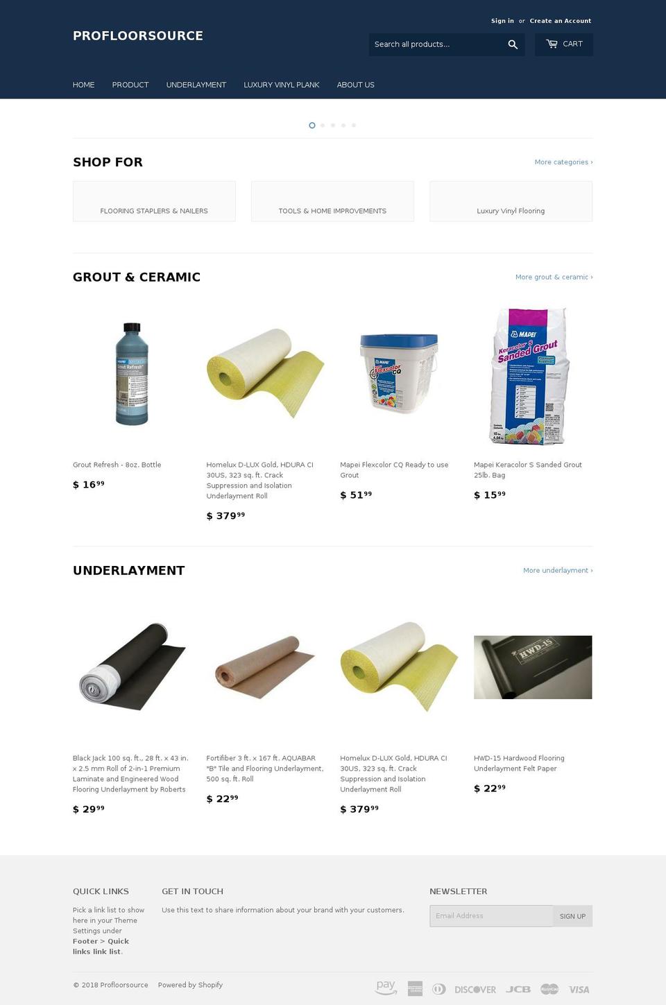 profloorsource.biz shopify website screenshot