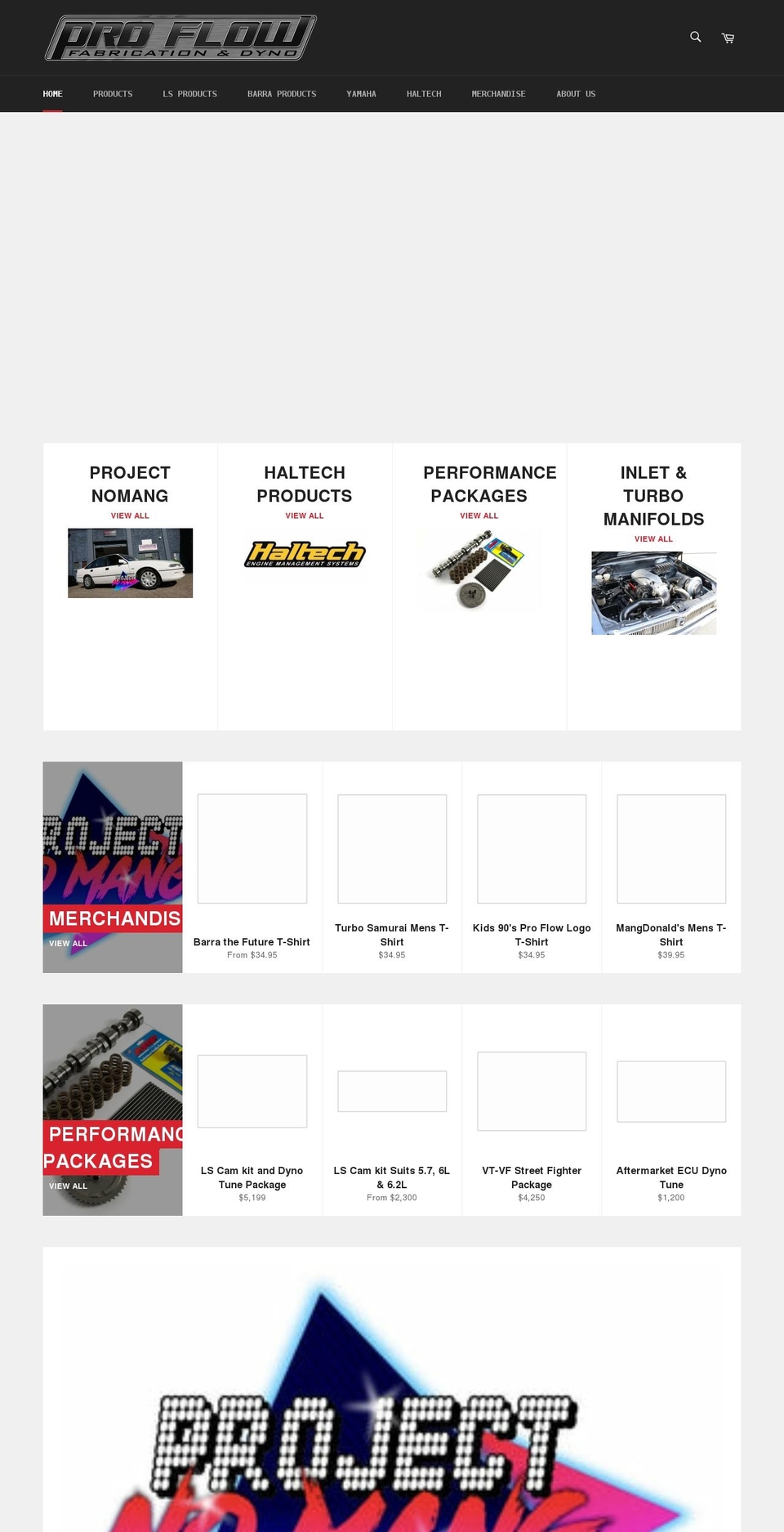 proflowfab.com shopify website screenshot