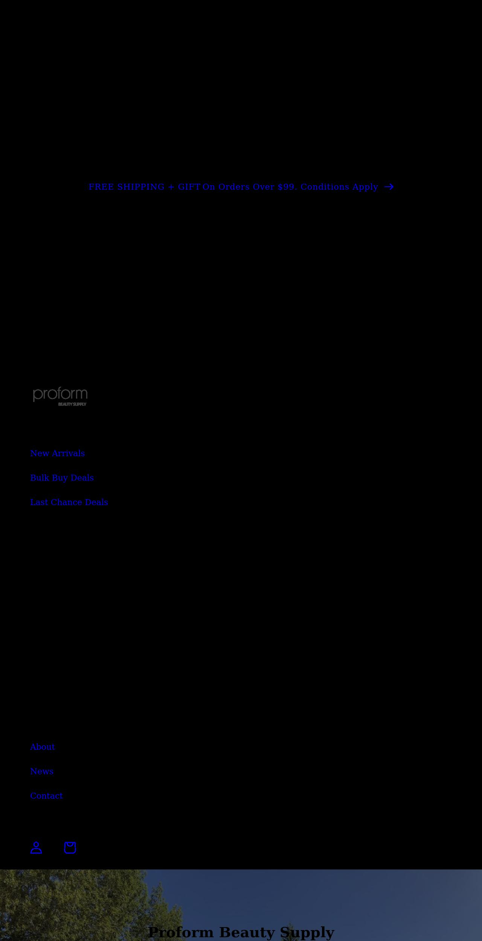 proformbeauty.com shopify website screenshot