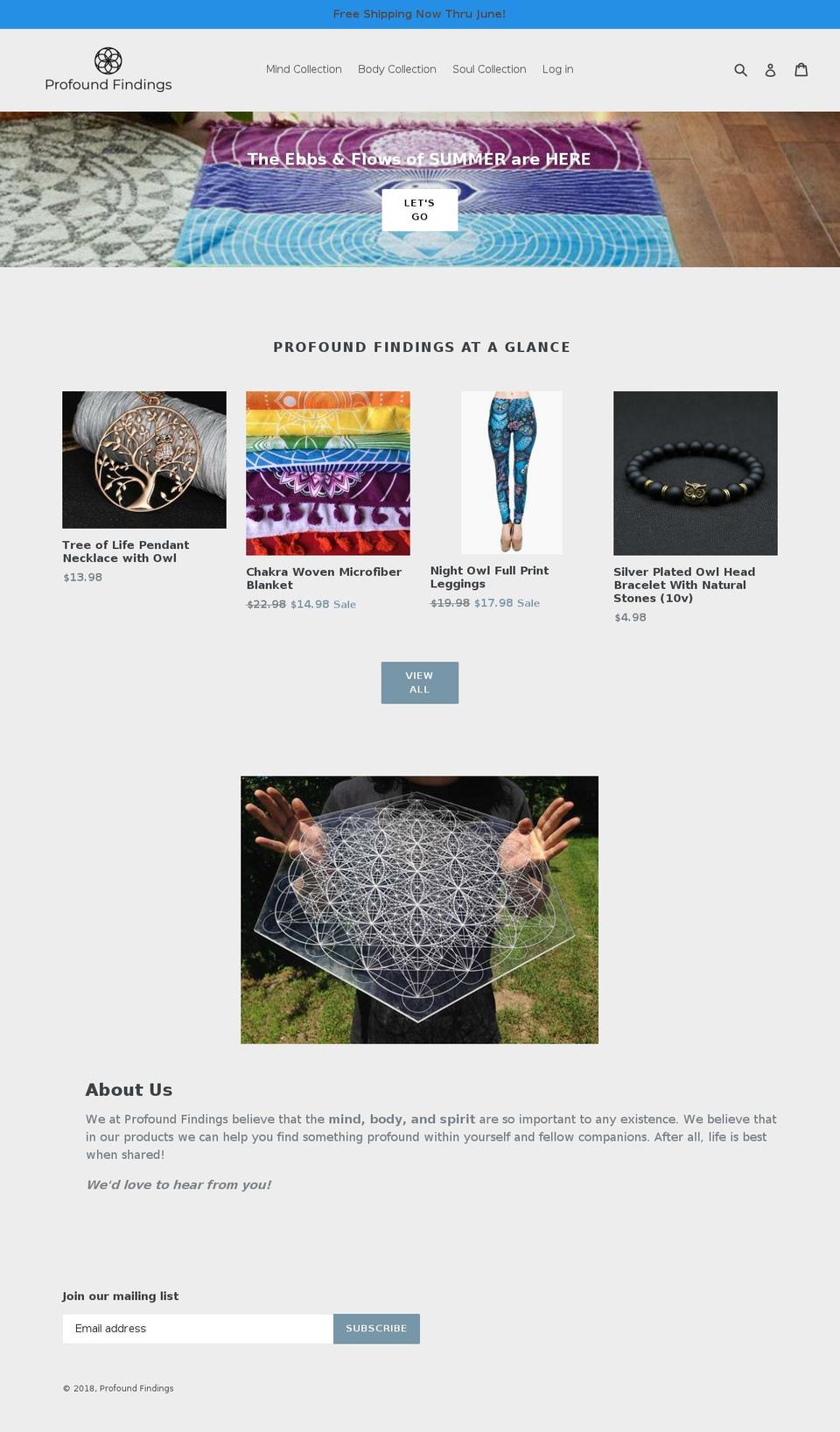 profoundfindings.com — Shopify storefront screenshot