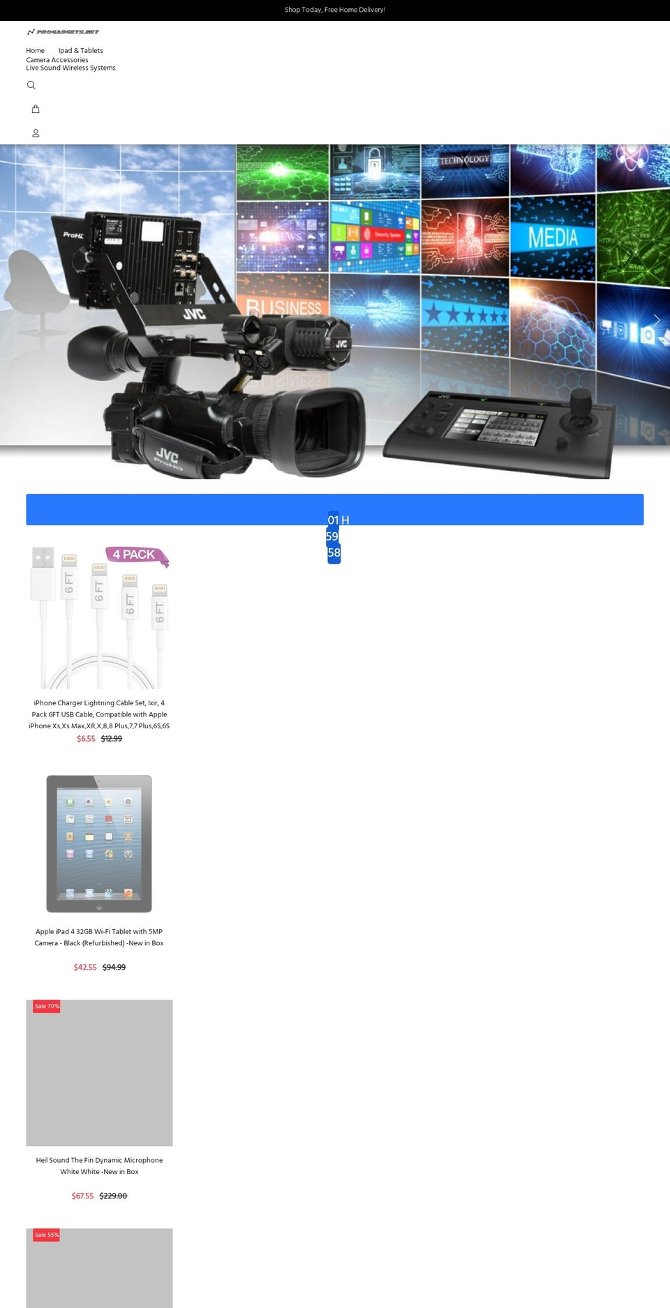 progadgets.net shopify website screenshot
