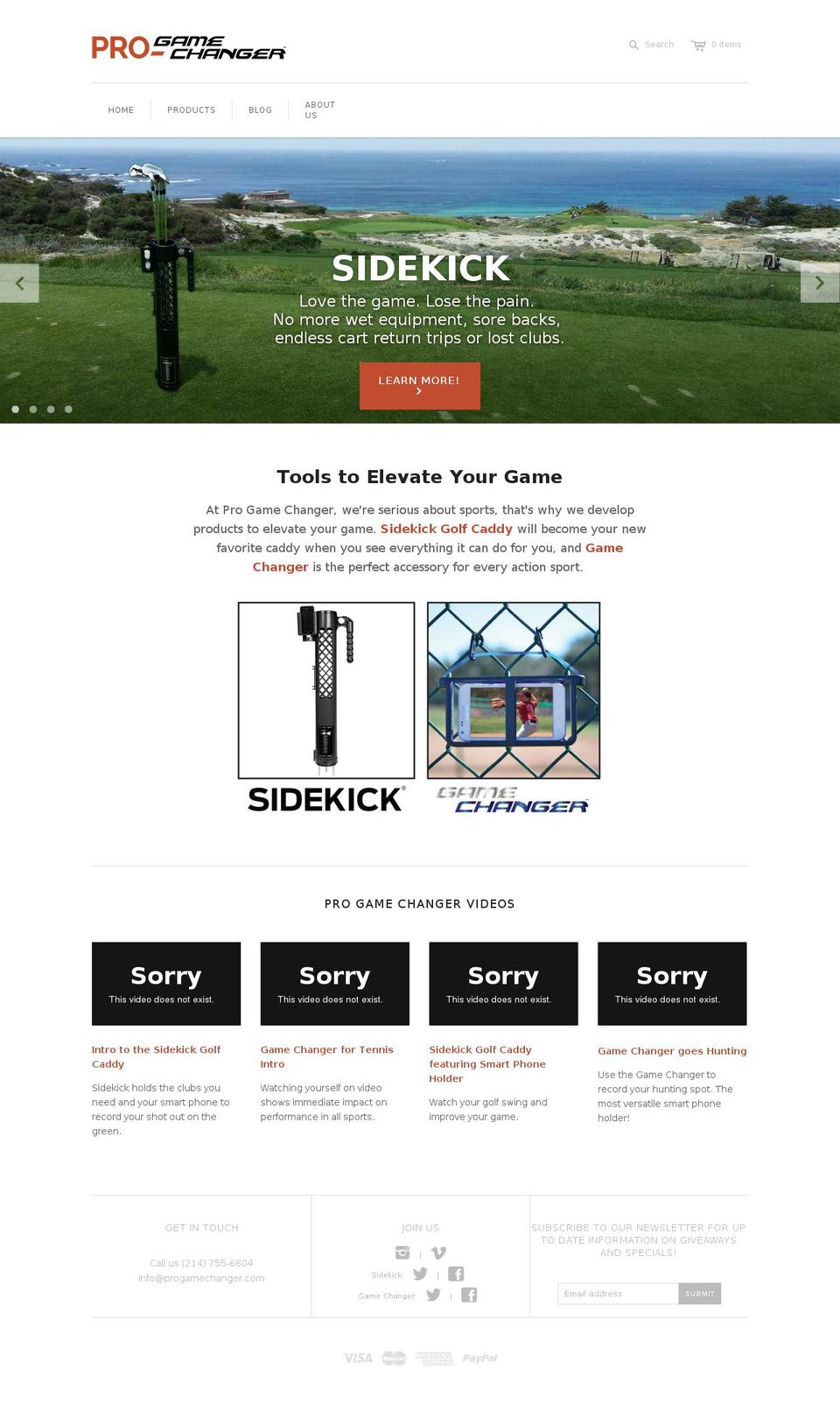 progamechanger.com shopify website screenshot