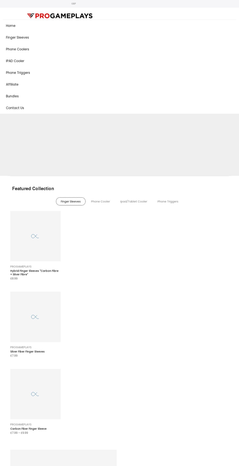 progameplays.com shopify website screenshot