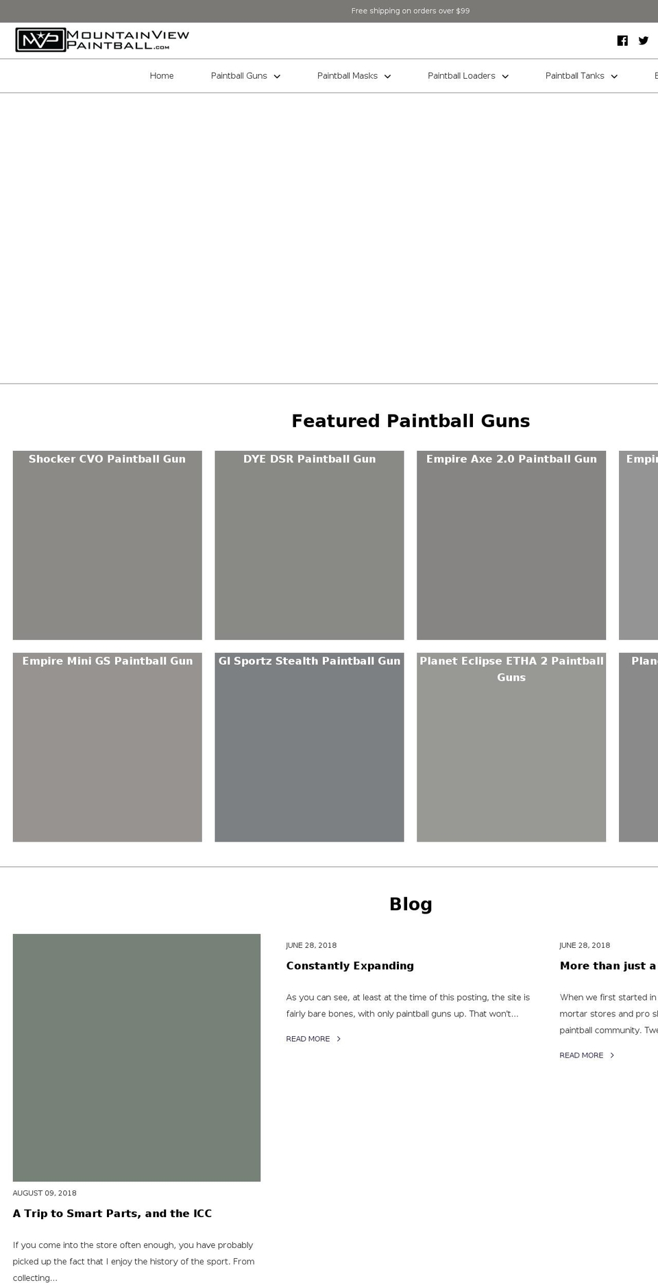 progearpaintball.com — Shopify storefront screenshot