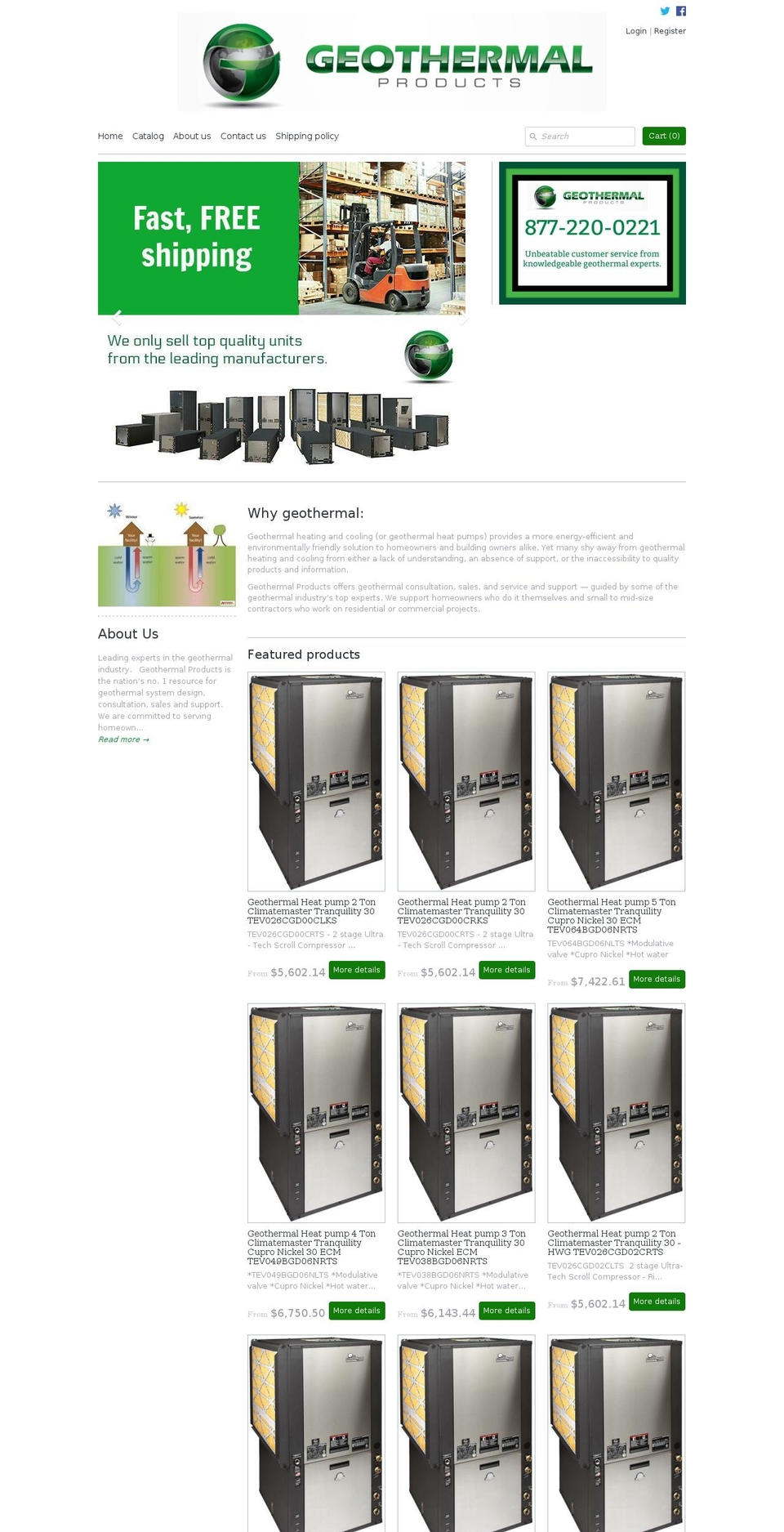 progeothermal.com — Shopify storefront screenshot