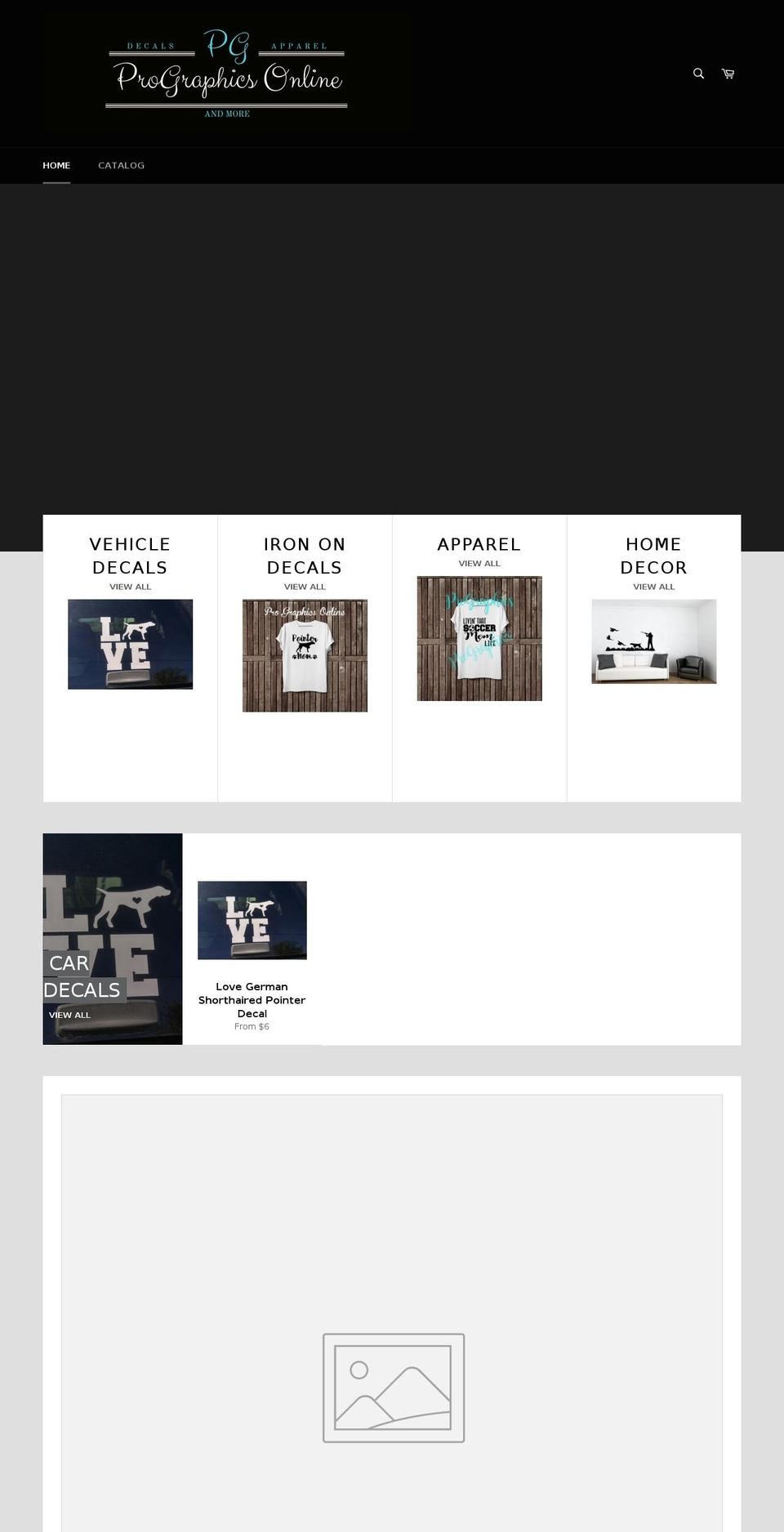 prographicsdecals.com — Shopify storefront screenshot