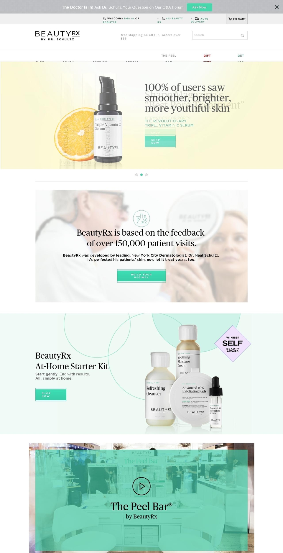 Beauty RX [Product and Header+Dr new page] Shopify theme site example progressivepeel.org