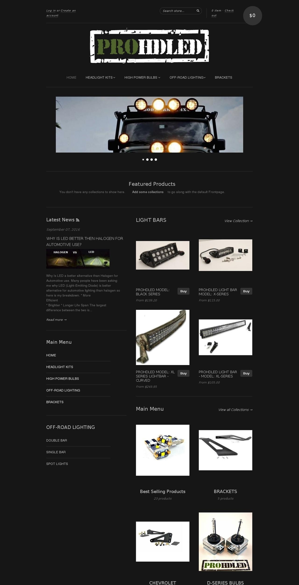 prohdled.ca shopify website screenshot