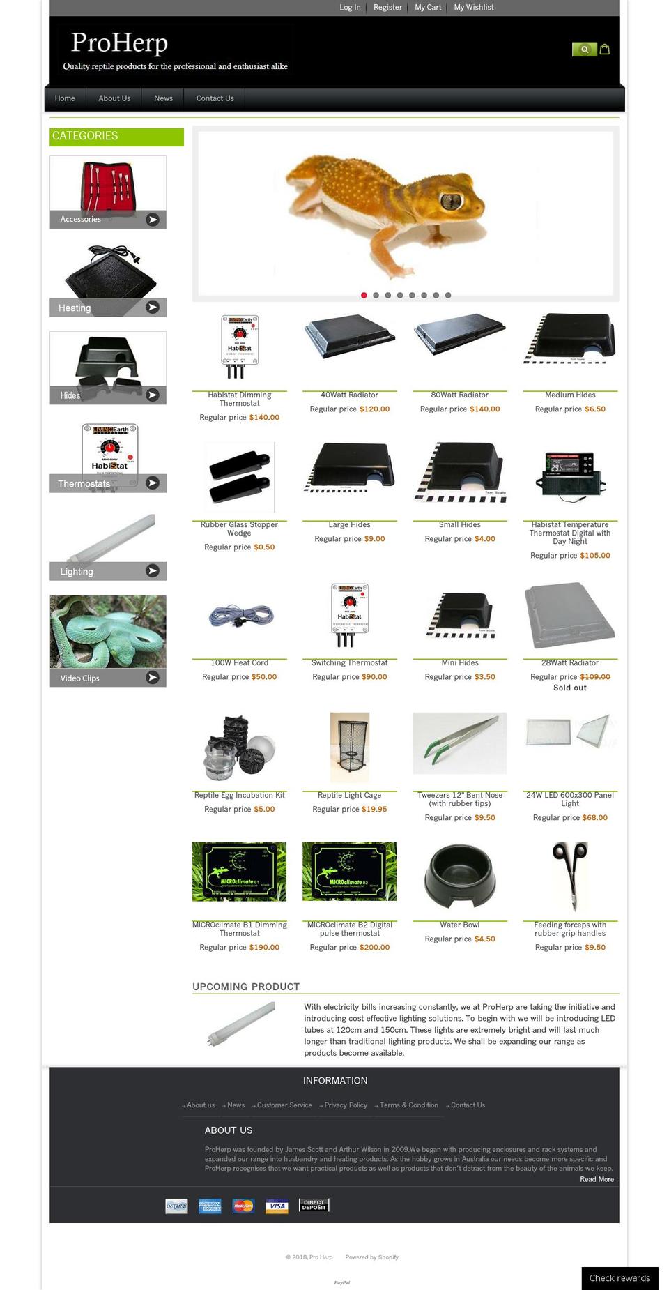 proherp.com.au shopify website screenshot