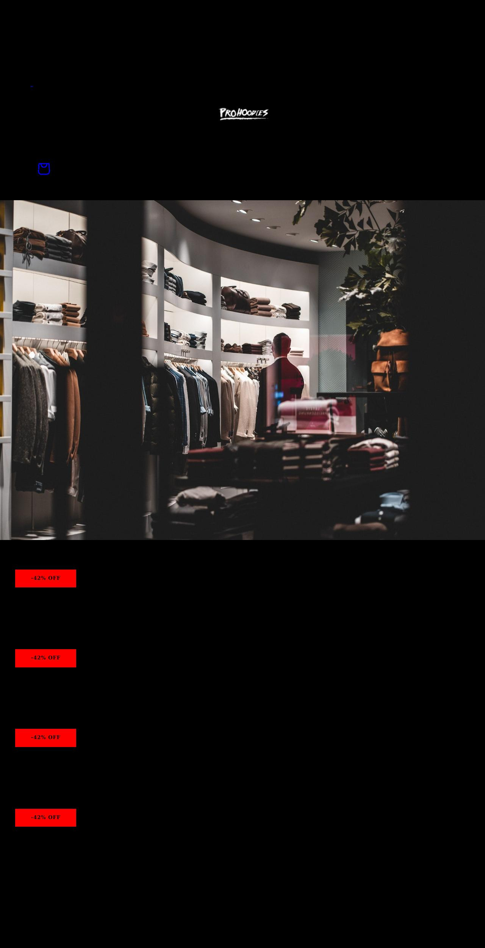 prohoodies.com shopify website screenshot