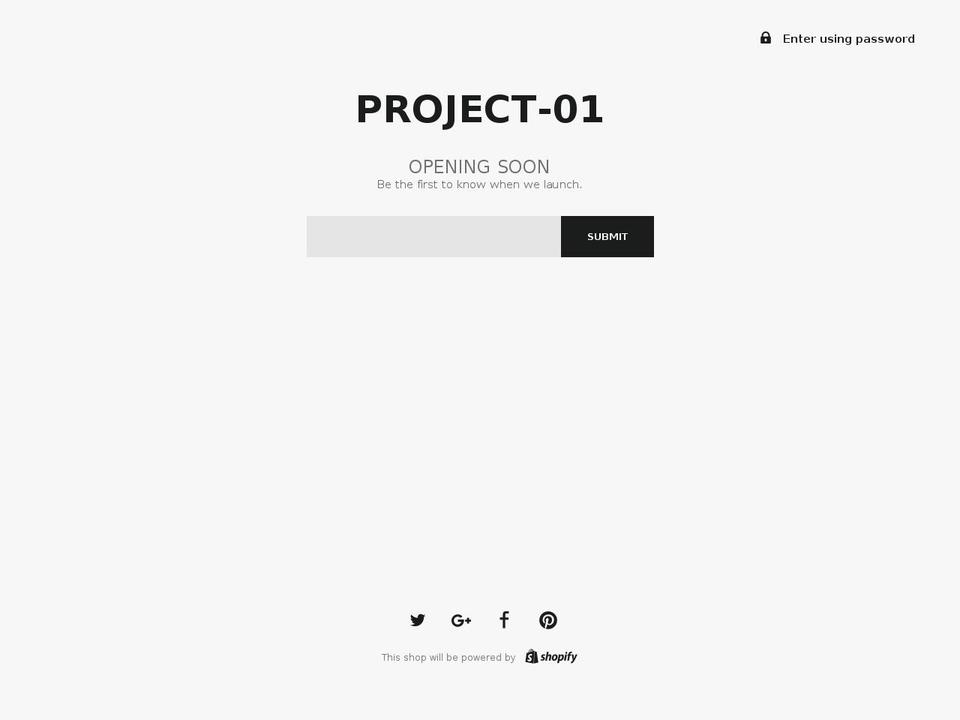 project-01.com — Shopify storefront screenshot