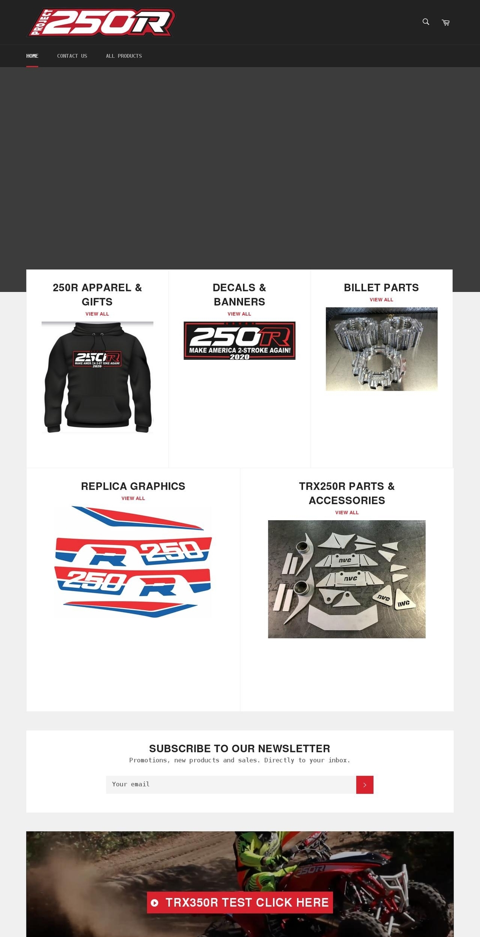 project250r.com shopify website screenshot