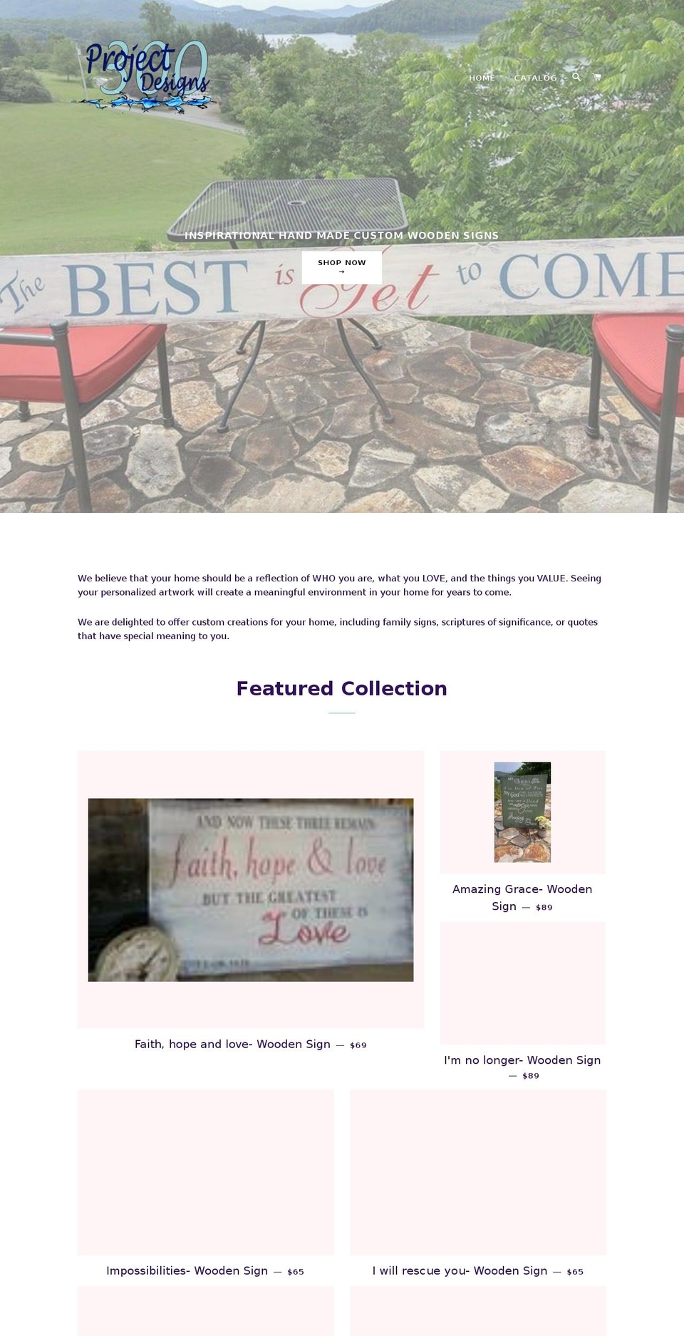 project300designs.com — Shopify storefront screenshot