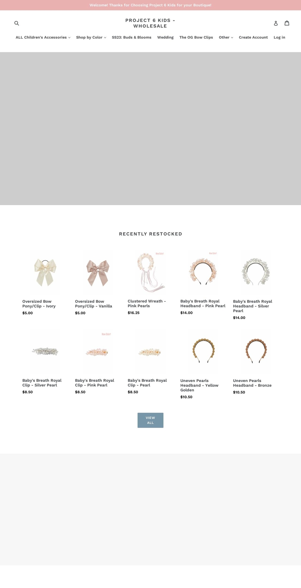 project6wholesale.com — Shopify storefront screenshot