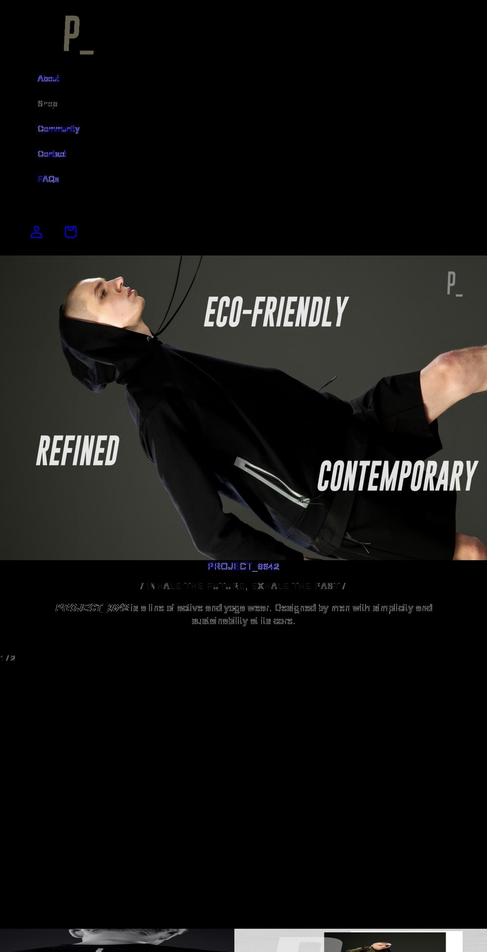 project9642.com shopify website screenshot