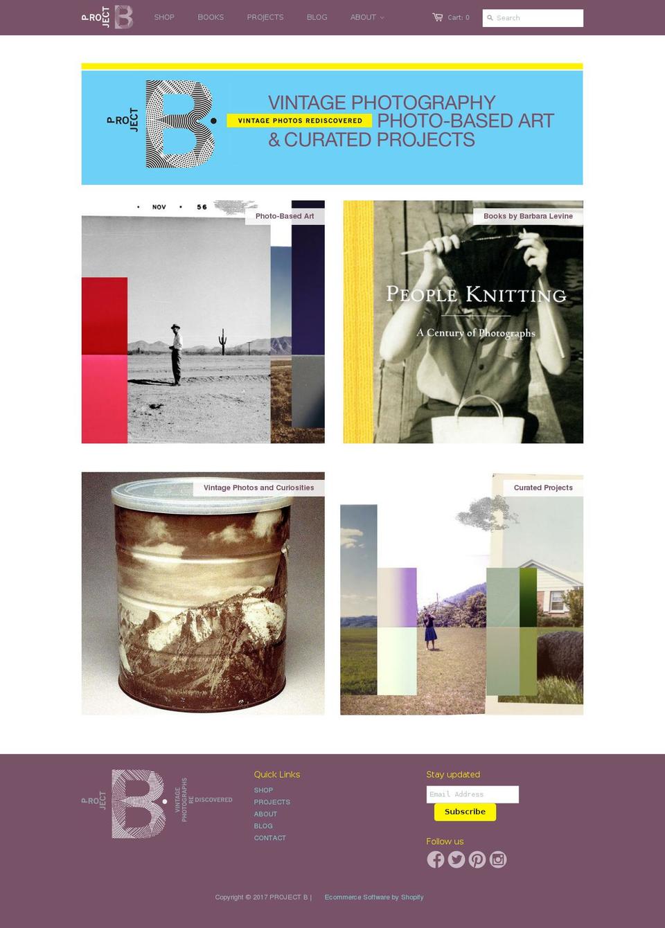 projectb.com shopify website screenshot