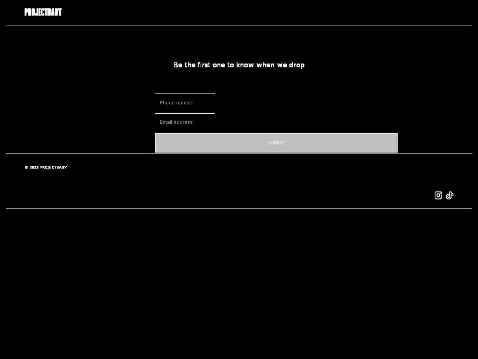 projectbaby.co shopify website screenshot