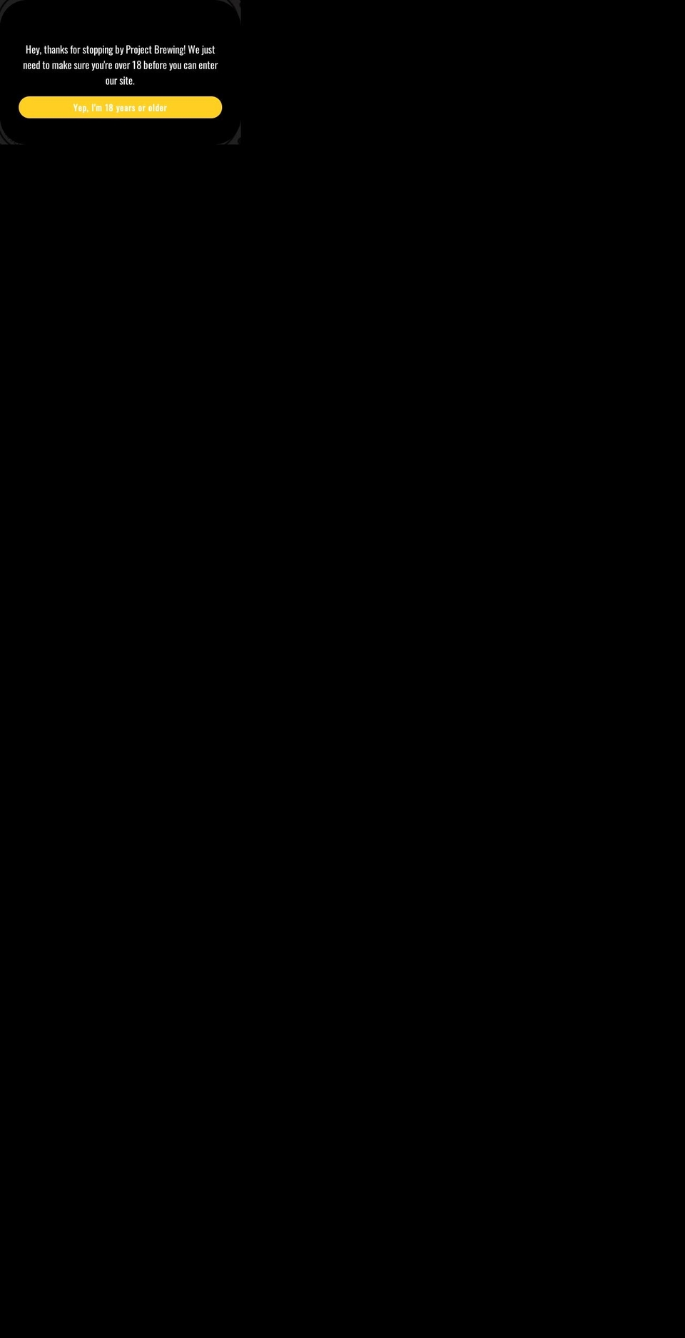projectbrewing.com.au shopify website screenshot