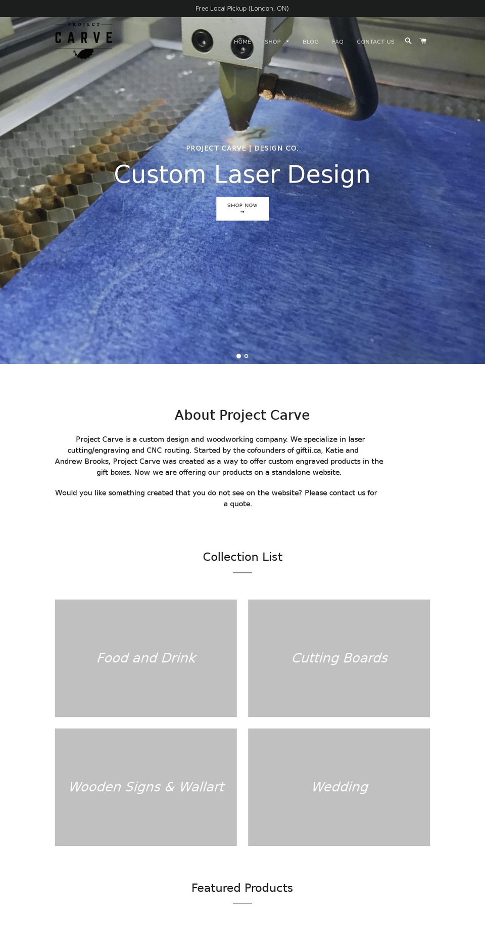 projectcarve.com shopify website screenshot