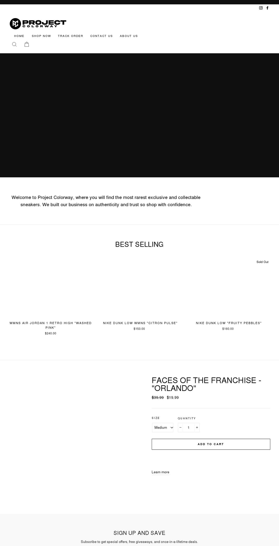 projectcolorway.com shopify website screenshot