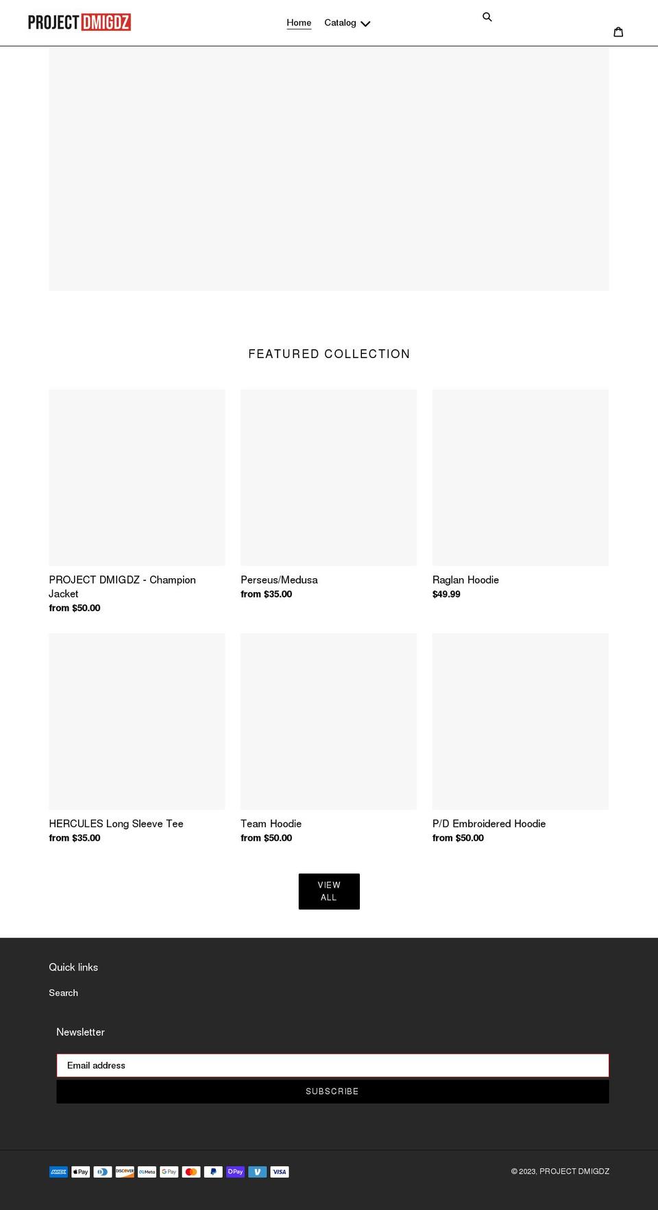 projectdmigdz.com shopify website screenshot