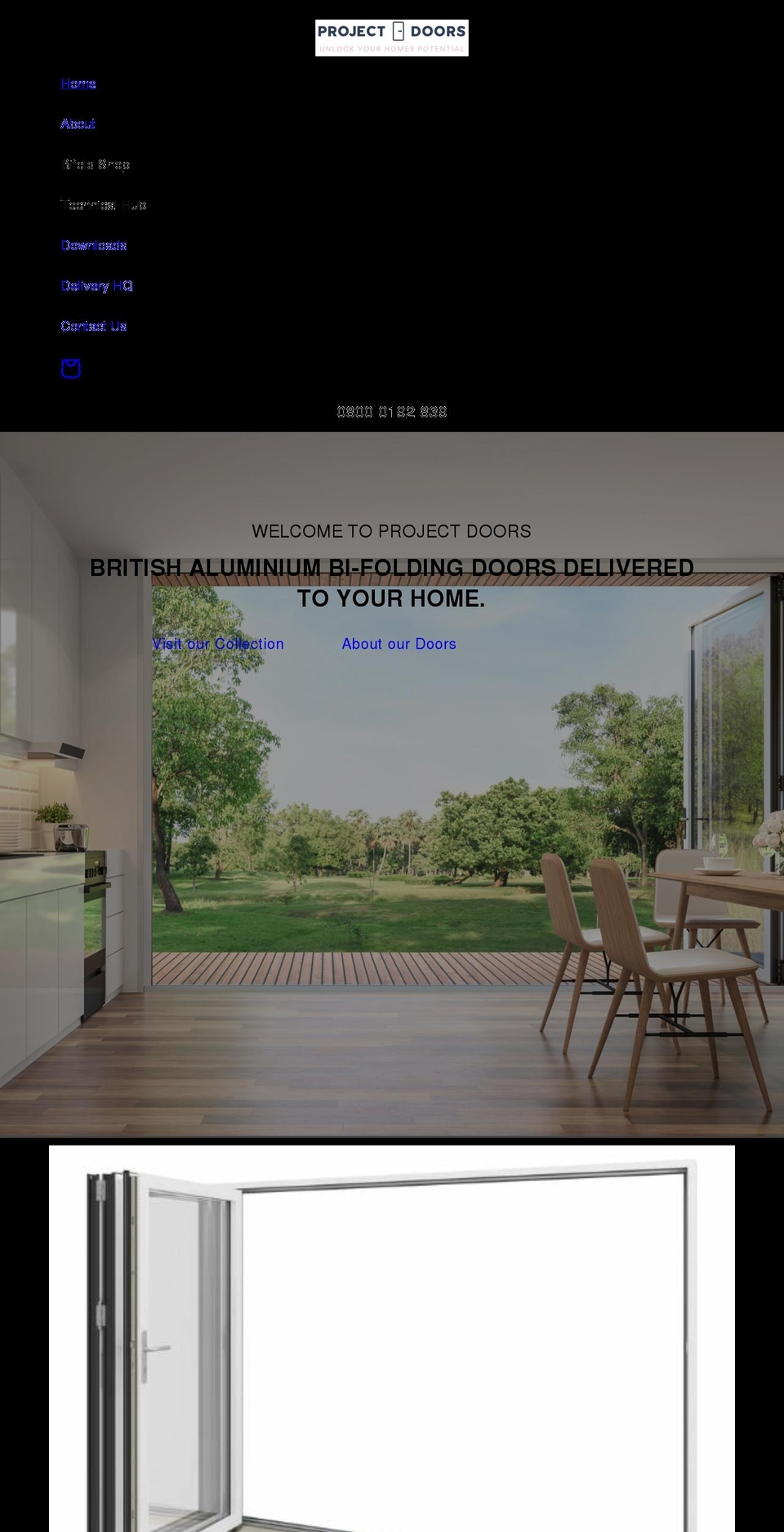 projectdoors.co.uk shopify website screenshot