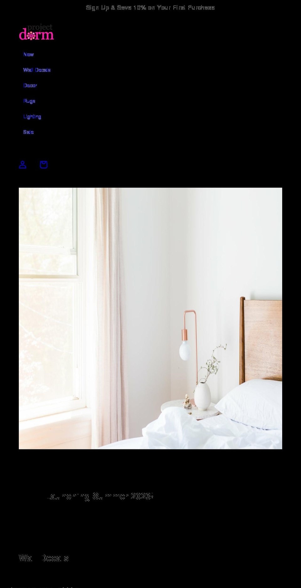 projectdorm.com shopify website screenshot